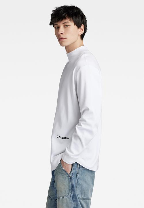 G-STAR - Mock neck loose long sleeve Ventura interlock o - white