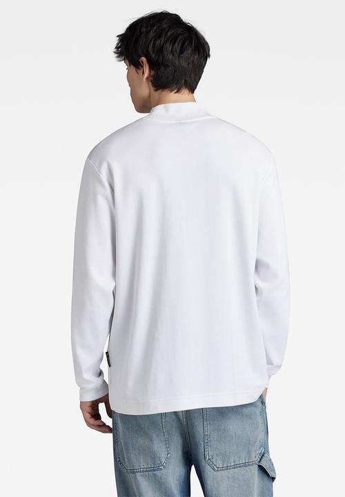 G-STAR - Mock neck loose long sleeve Ventura interlock o - white