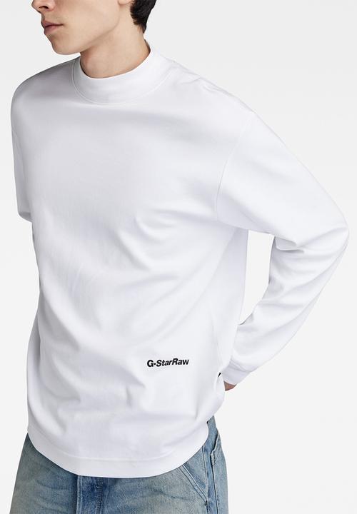 G-STAR - Mock neck loose long sleeve Ventura interlock o - white