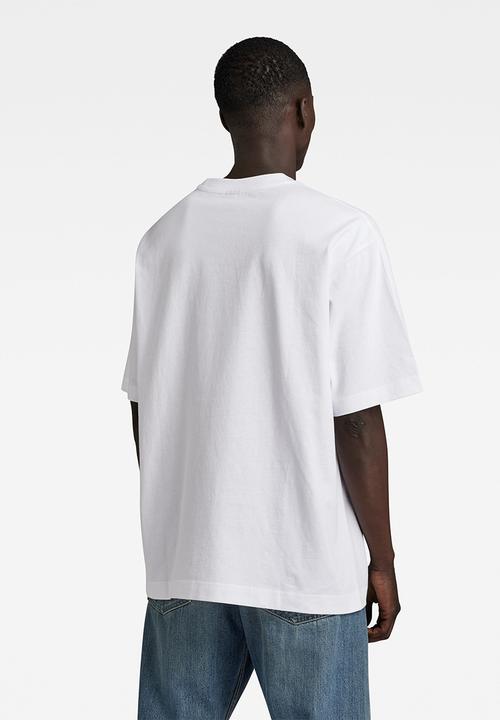 G-STAR - Old school logo boxy r t Dry jersey o - white