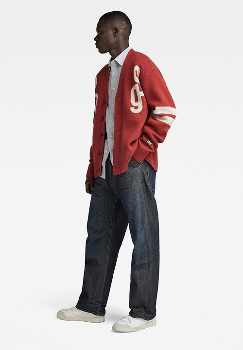 G-STAR - Holiday cardigan loose knit Giolly knit - burned red