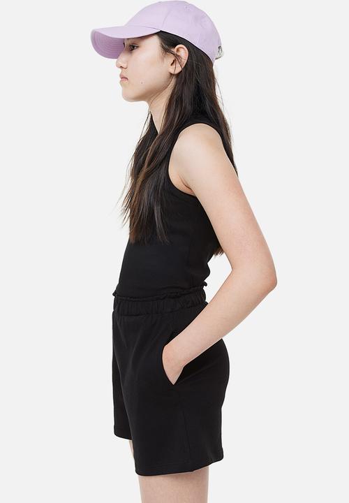 H&M - Paper bag sweatshorts - black