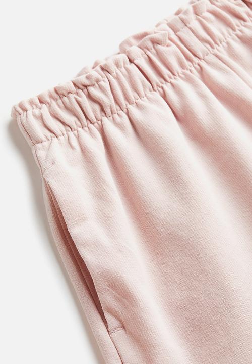 H&M - Paper bag sweatshorts - light pink