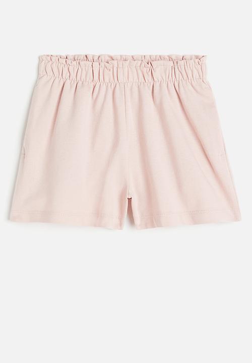 H&M - Paper bag sweatshorts - light pink