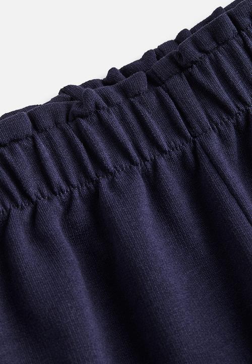 H&M - Paper bag sweatshorts - navy blue