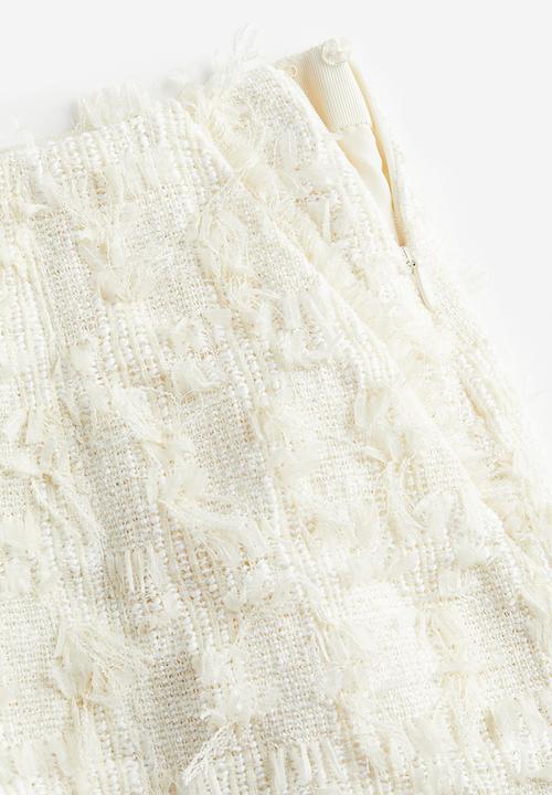 H&M - Bouclé skirt - cream