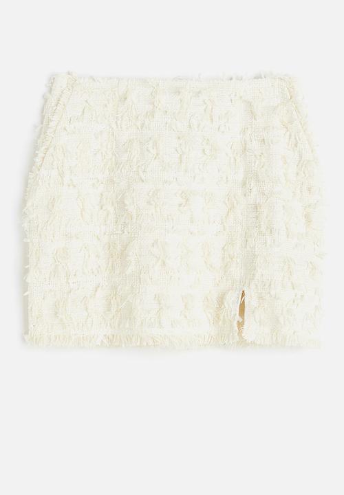 H&M - Bouclé skirt - cream
