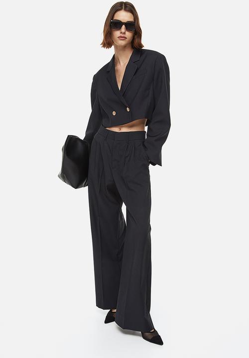 H&M - Straight trousers - black
