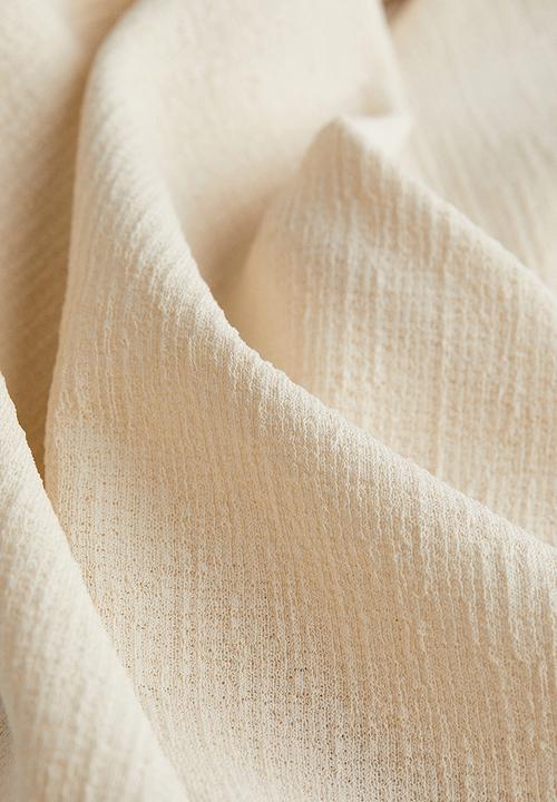 H&M - V-neck wrap dress - cream