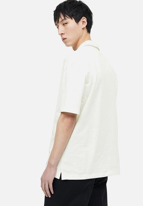 H&M - Relaxed fit cotton polo shirt - white