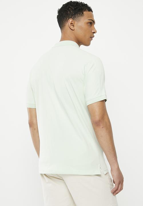 GUESS - Short sleeve logo on sleeve polo - soft mint