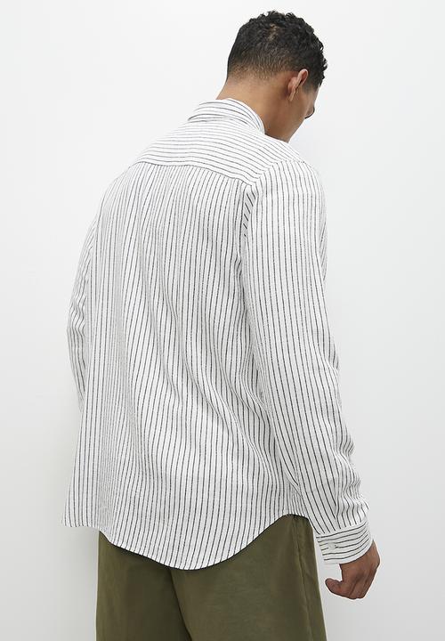 Superbalist - Yarn dye stripe shirt - black & white