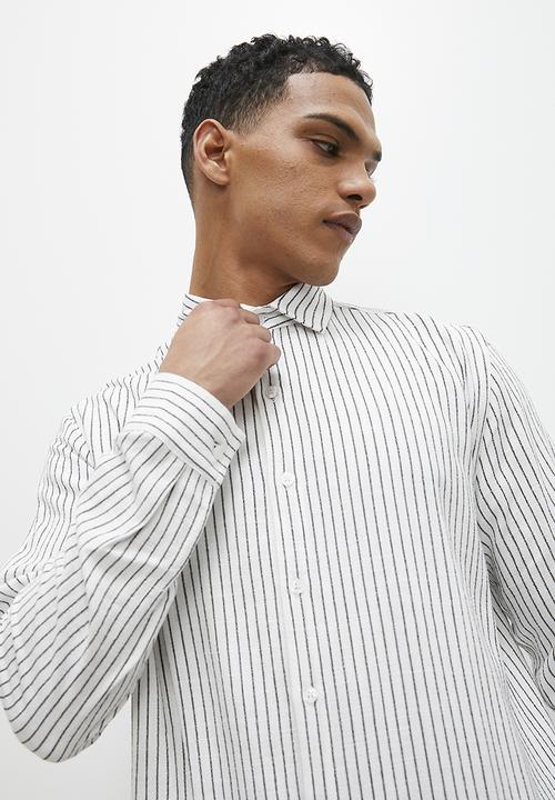 Superbalist - Yarn dye stripe shirt - black & white