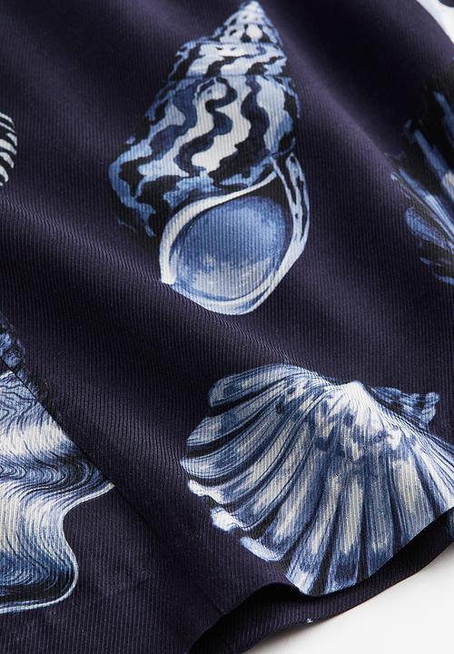 H&M - Mini skirt - navy blue seashells 