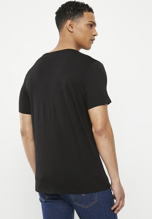 GUESS - Es short sleeve emb logo crew - jet black