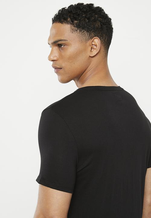 GUESS - Es short sleeve emb logo crew - jet black