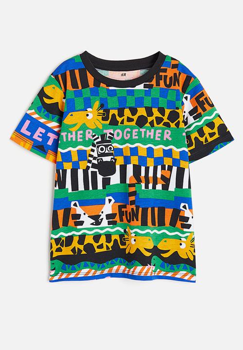 H&M - Printed t-shirt - black animals