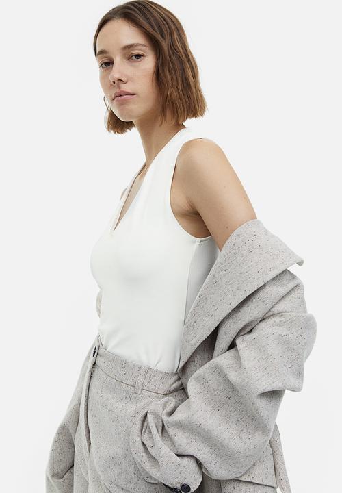 H&M - V-neck vest top - white