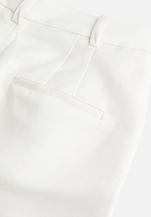 H&M - Linen-blend tailored trousers - white