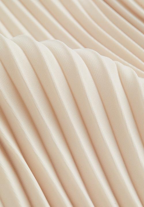 H&M - Pleated skirt - light beige 