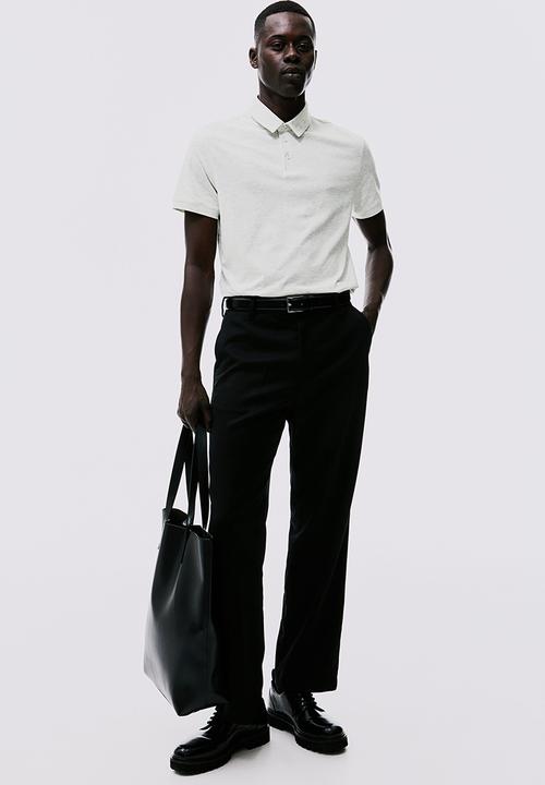 H&M - Slim fit polo shirt - grey