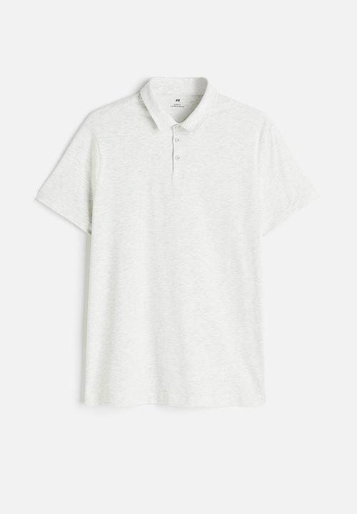 H&M - Slim fit polo shirt - grey