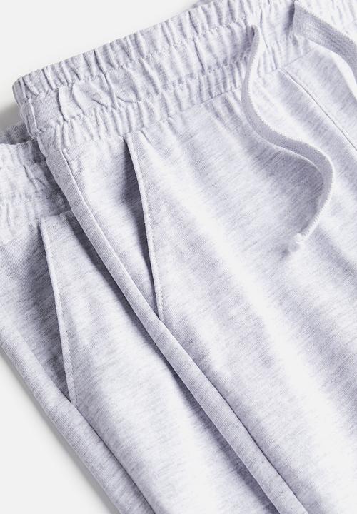 H&M - 2-Pack cotton jersey joggers - light grey marl 