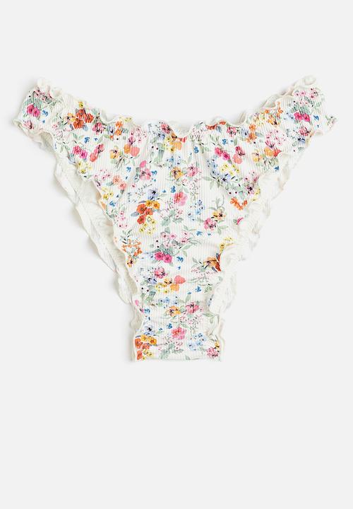 H&M - Bikini bottoms - white floral
