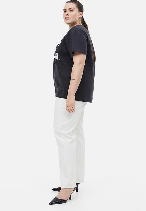 H&M - Oversized printed t-shirt - dark grey yale