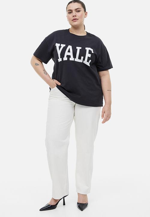 H&M - Oversized printed t-shirt - dark grey yale