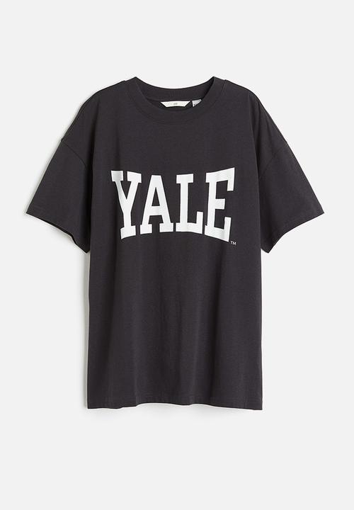 H&M - Oversized printed t-shirt - dark grey yale