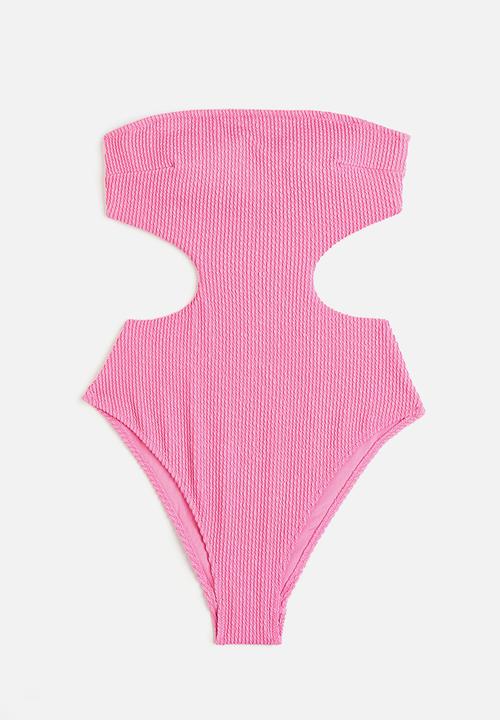 H&M - Bandeau swimsuit - pink