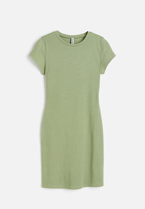 H&M - Cotton bodycon dress - green