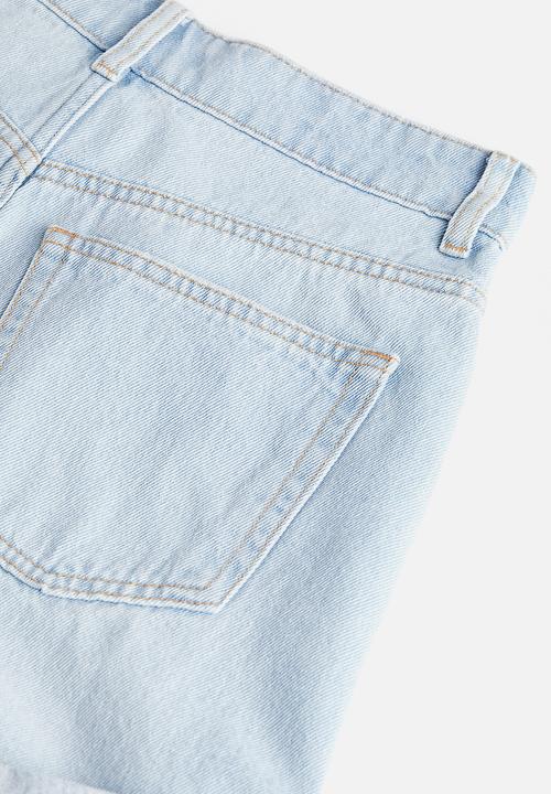 H&M - Mom high denim shorts - light denim blue