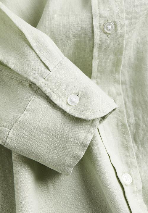 H&M - Linen shirt - light green 