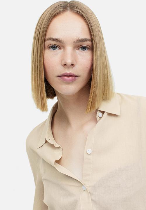 H&M - Cotton shirt - light beige