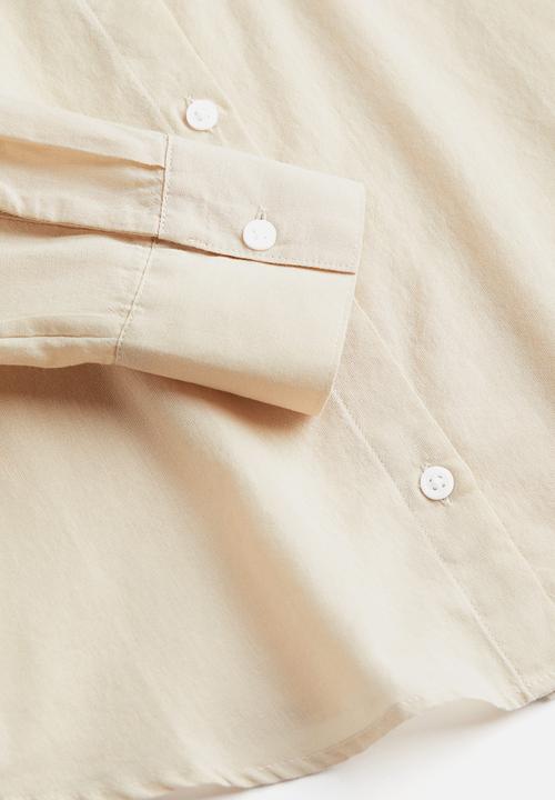 H&M - Cotton shirt - light beige