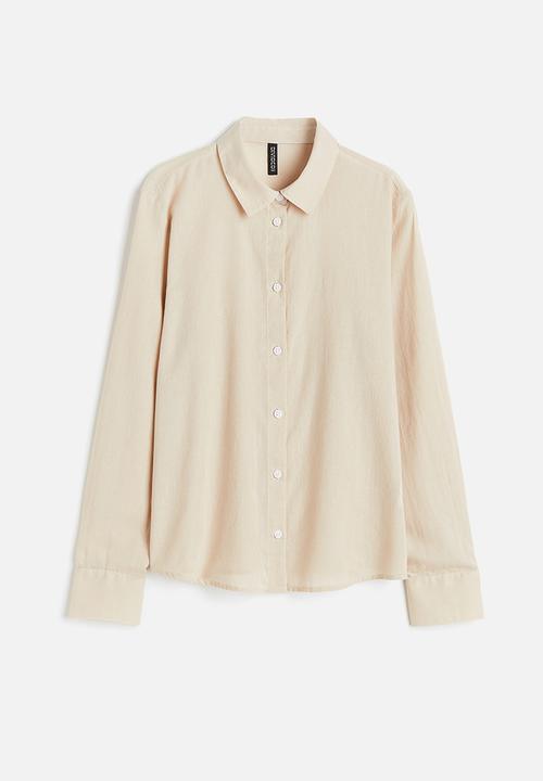H&M - Cotton shirt - light beige