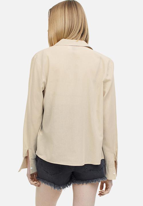 H&M - Cotton shirt - light beige