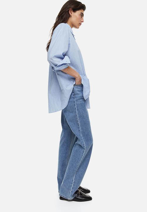 H&M - Linen-blend shirt - light blue