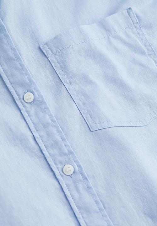 H&M - Linen-blend shirt - light blue