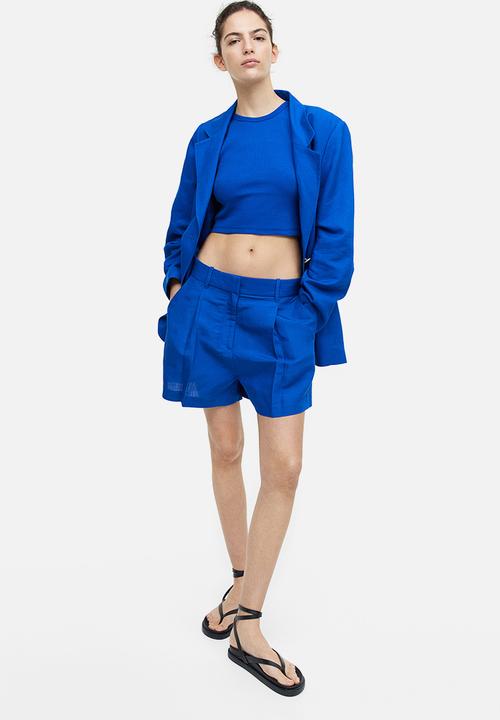 H&M - Cropped vest top - bright blue