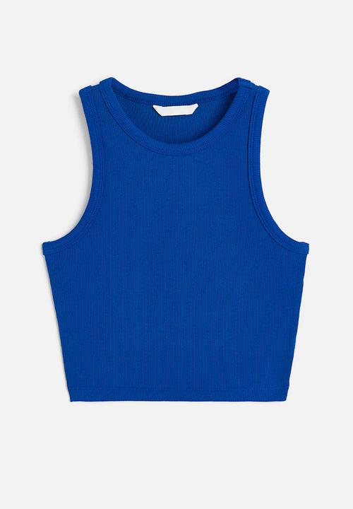 H&M - Cropped vest top - bright blue
