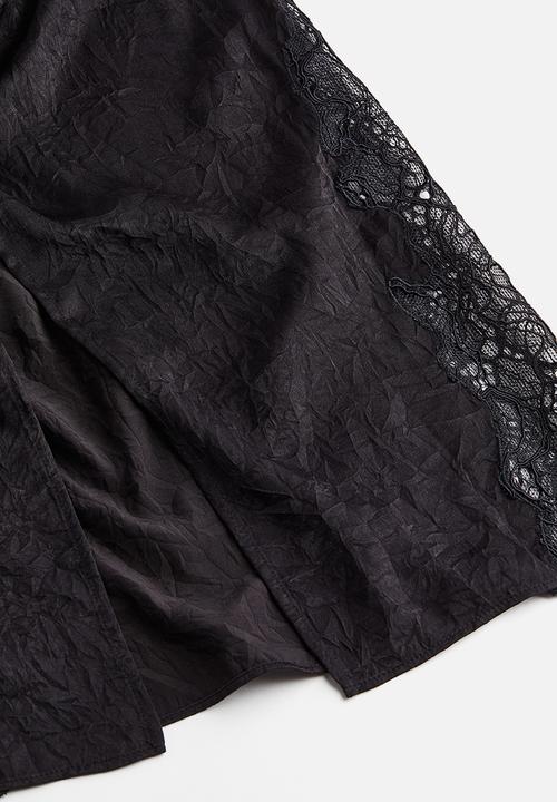 H&M - Lace-detail skirt - black