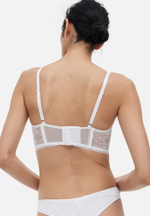 H&M - Non-padded lace bustier - white