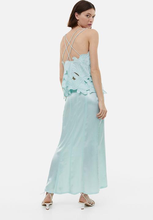 H&M - Maxi skirt - light turquoise 
