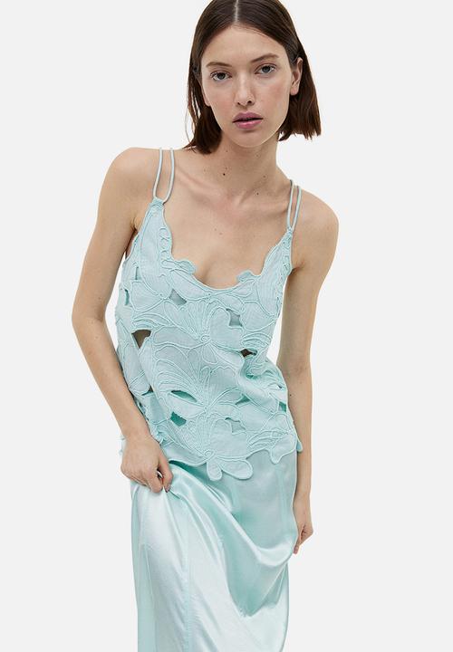 H&M - Maxi skirt - light turquoise 
