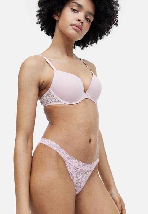 H&M - 3 Pack lace thong briefs - multi