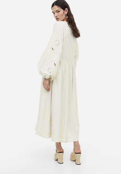 H&M - Embroidered dress - cream