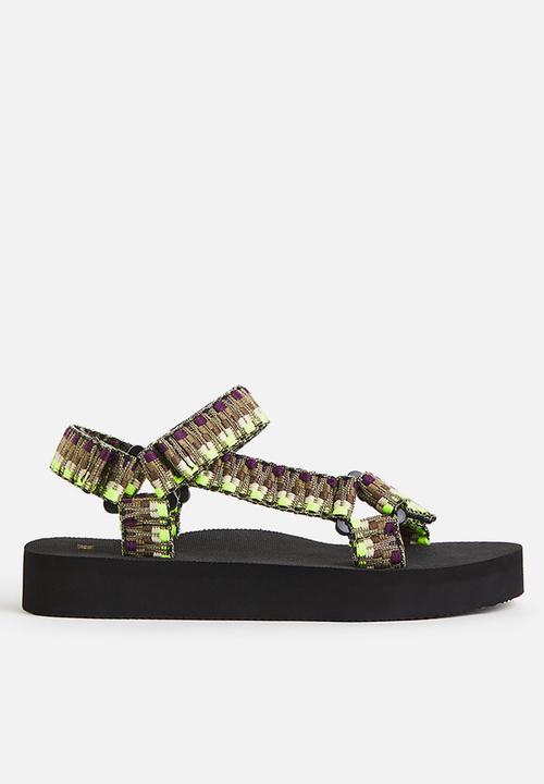 H&M - Sandals - brown patterned 